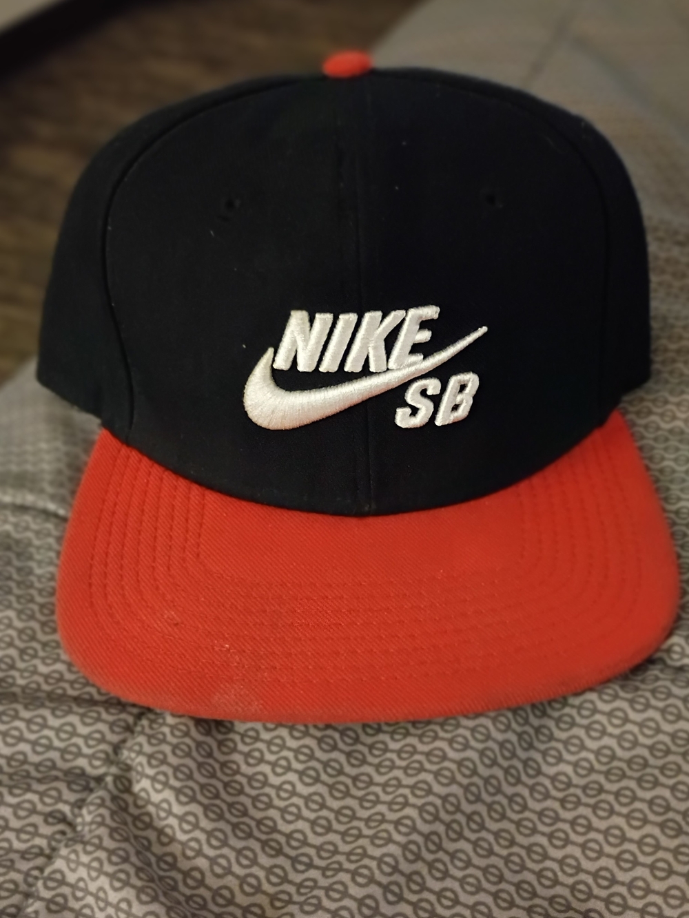Nike SB Black and Orange Adjustable Snapback Hat